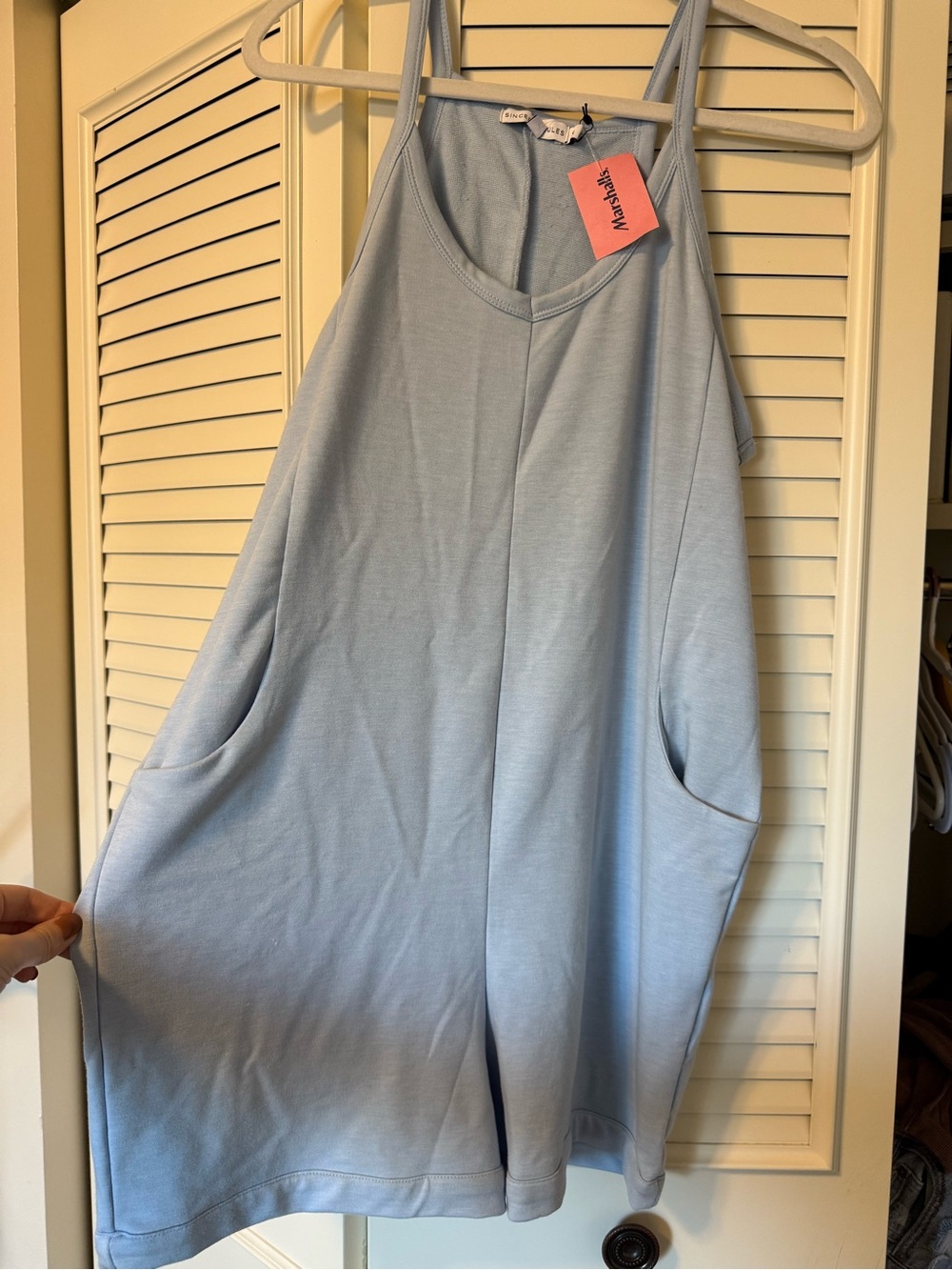 NEW Blue Sleeveless Romper - Light Blue Women’s size S
